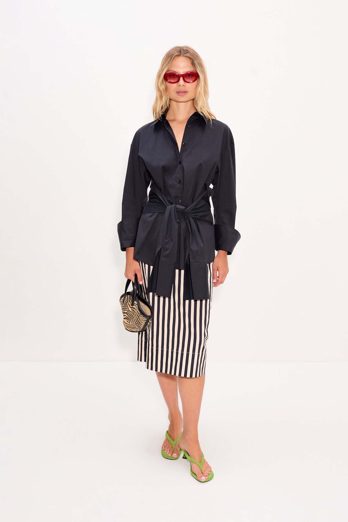 Simon Miller Inna Poplin Top - Black - Image 2 of 6