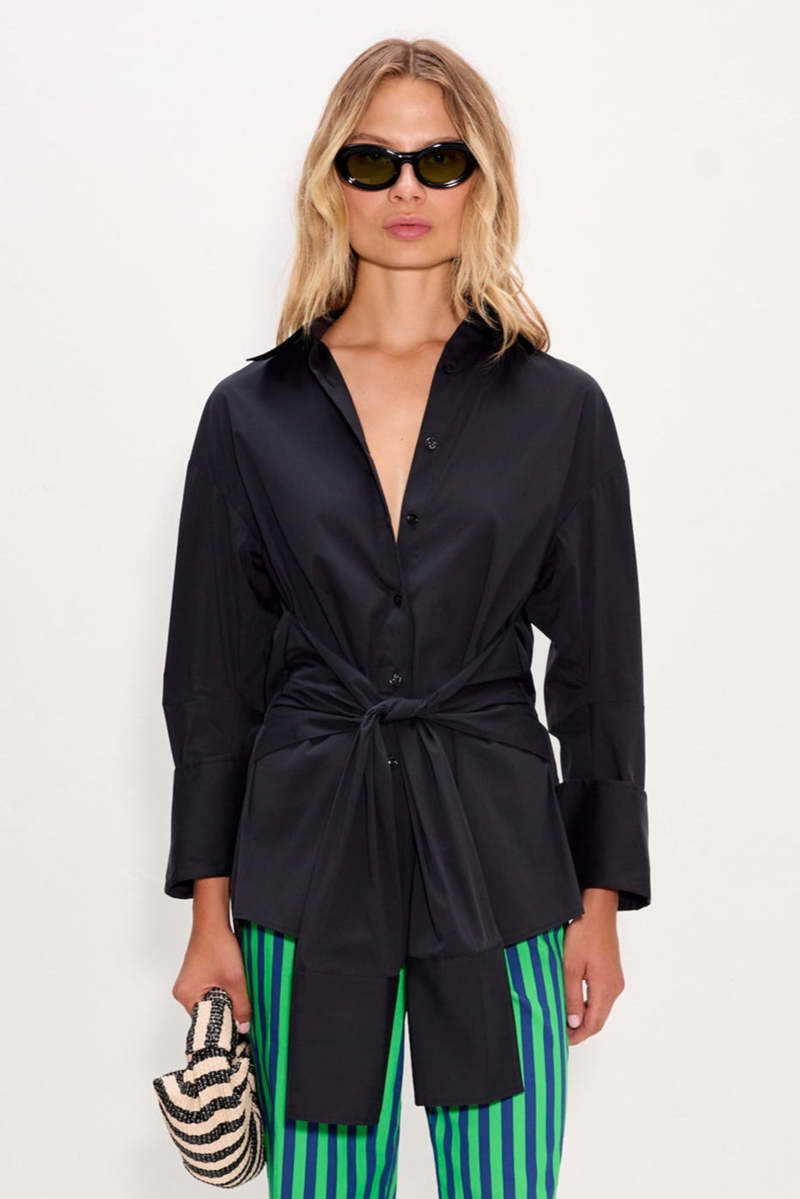 Simon Miller Inna Poplin Top - Black