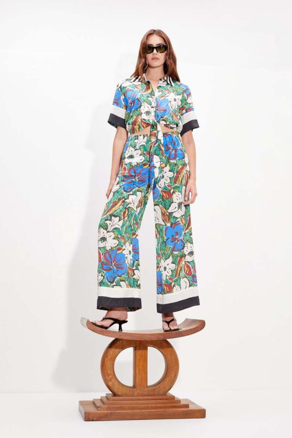 Simon Miller Nella Wide Leg Pant - Tropical Floral Print Combo