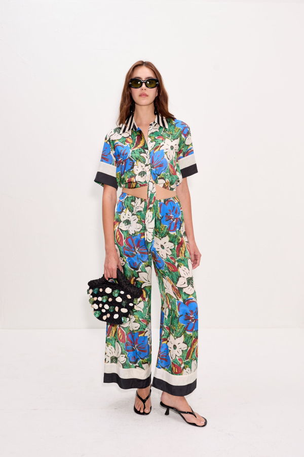 Simon Miller Nella Wide Leg Pant - Tropical Floral Print Combo