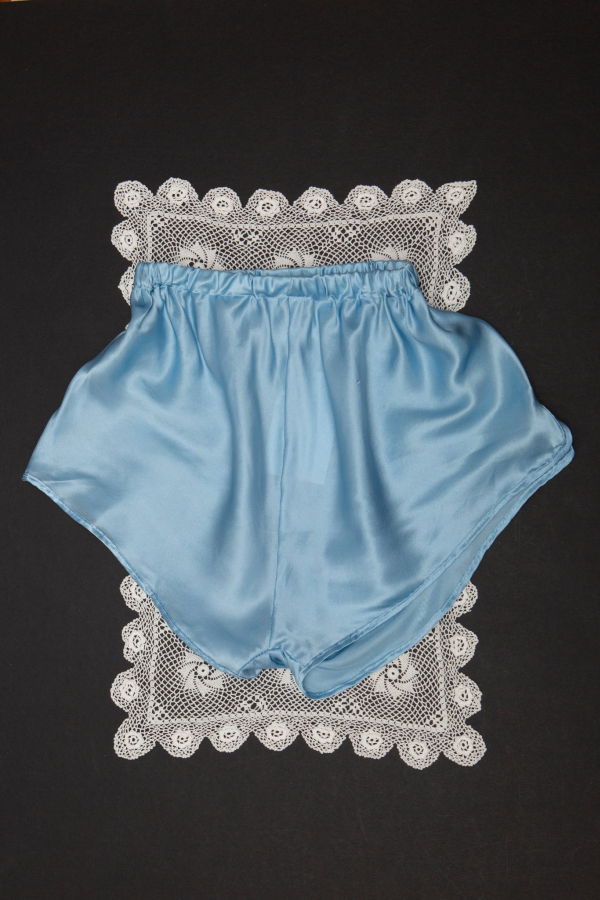Dead Stock Silk French Nickers Shorts - Sky
