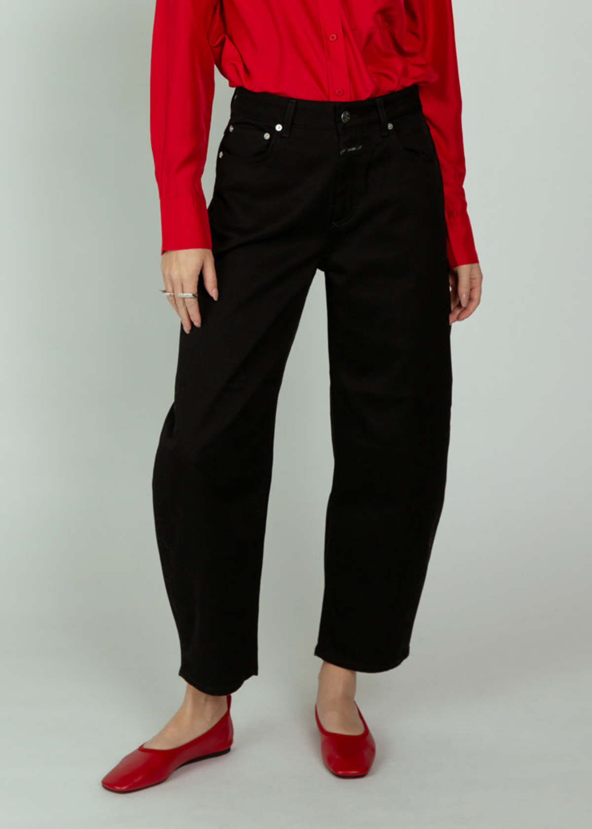 Closed Jazzie Barrel Jean - Black - Image 2 of 5