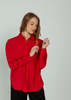 Closed Oversize Shirt - Rose Red - Thumbnail 1