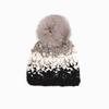 mischa lampert - browns and blacks stripe beanie + taupe xl pom - Thumbnail 5