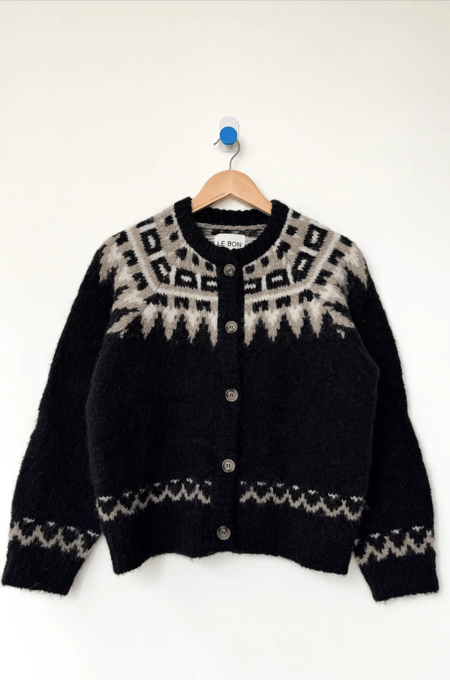 Auralee Shetland Wool Cashmere Knit Cardigan - Black | Garmentory
