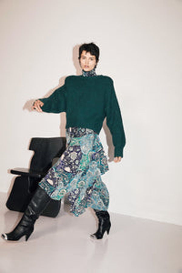 Maria Cher Lugo Amapola Skirt - Mix 2 Blue