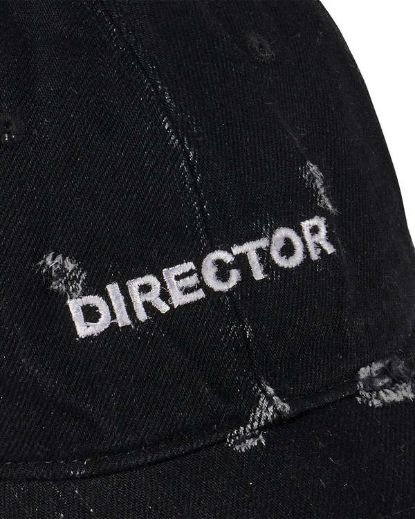 FFFPOSTALSERVICE Director Damaged Denim Cap - Black | Garmentory