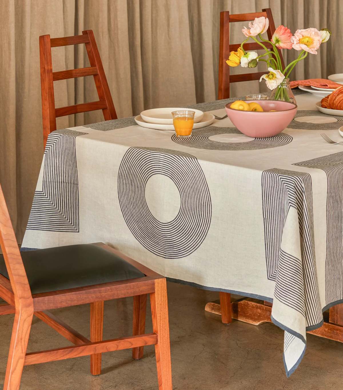 Block Shop Textiles Crane Tablecloth - Image 1 of 3