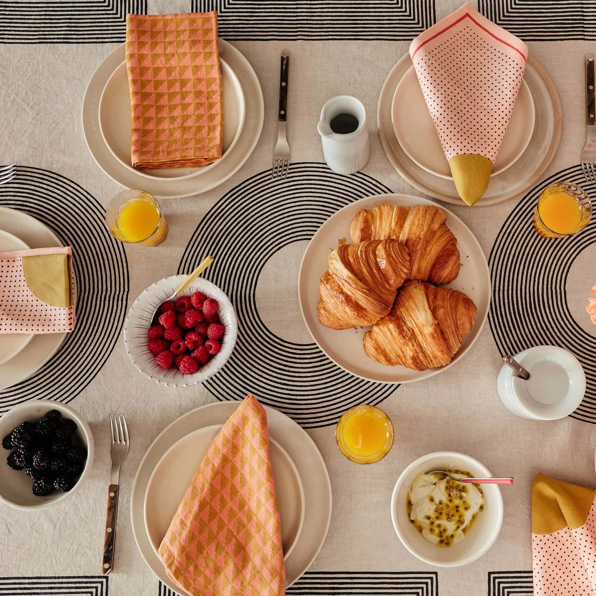 Block Shop Textiles Crane Tablecloth - Image 2 of 3