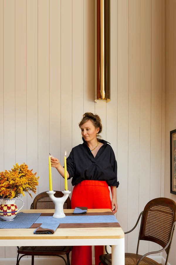 Block Shop Textiles Sapphire Crosshatch Runner