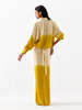 IKKIVI Dawn Draped Shirt Dress - Ivory/Mustard - Thumbnail 3
