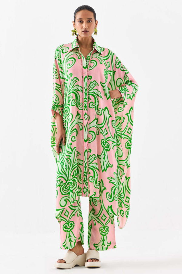 IKKIVI La Paz Kimono & Pants Set - Pink