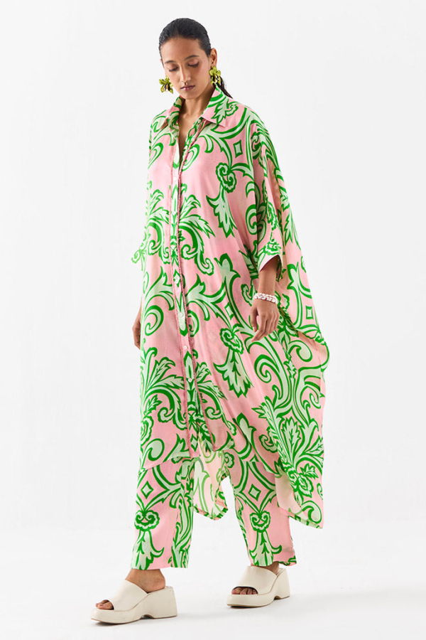 IKKIVI La Paz Kimono & Pants Set - Pink