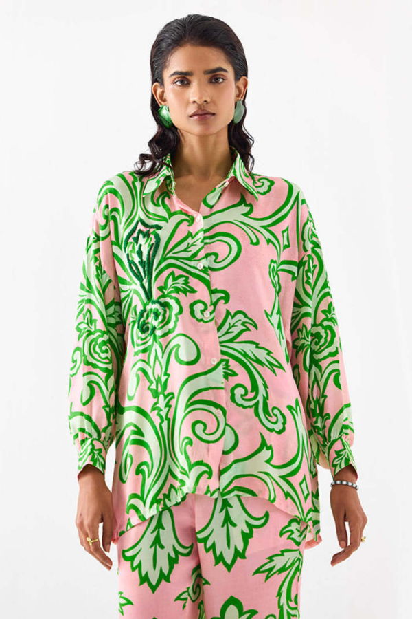 IKKIVI La Paz Shirt & Pants Set - Pink