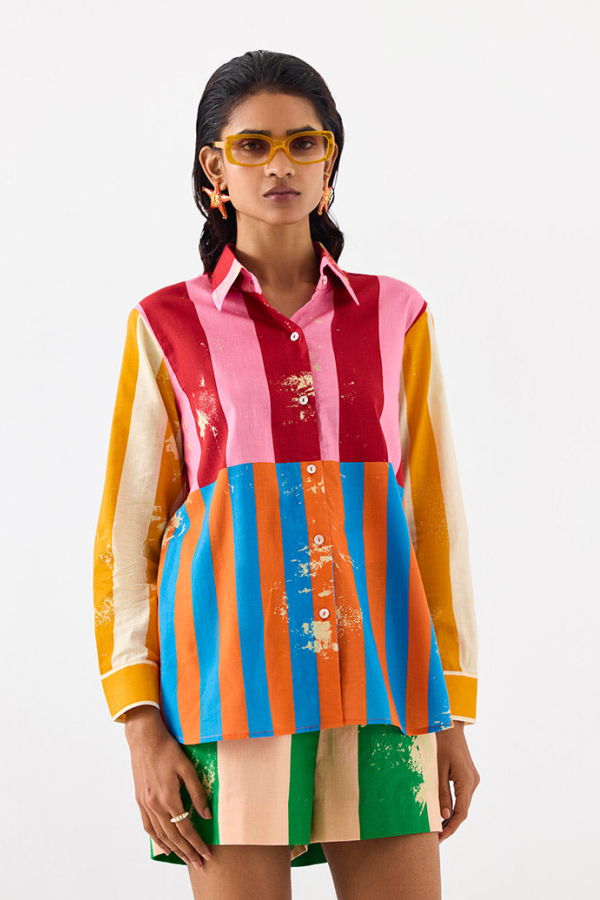 IKKIVI Long Beach Shirt & Shorts Set - Multi