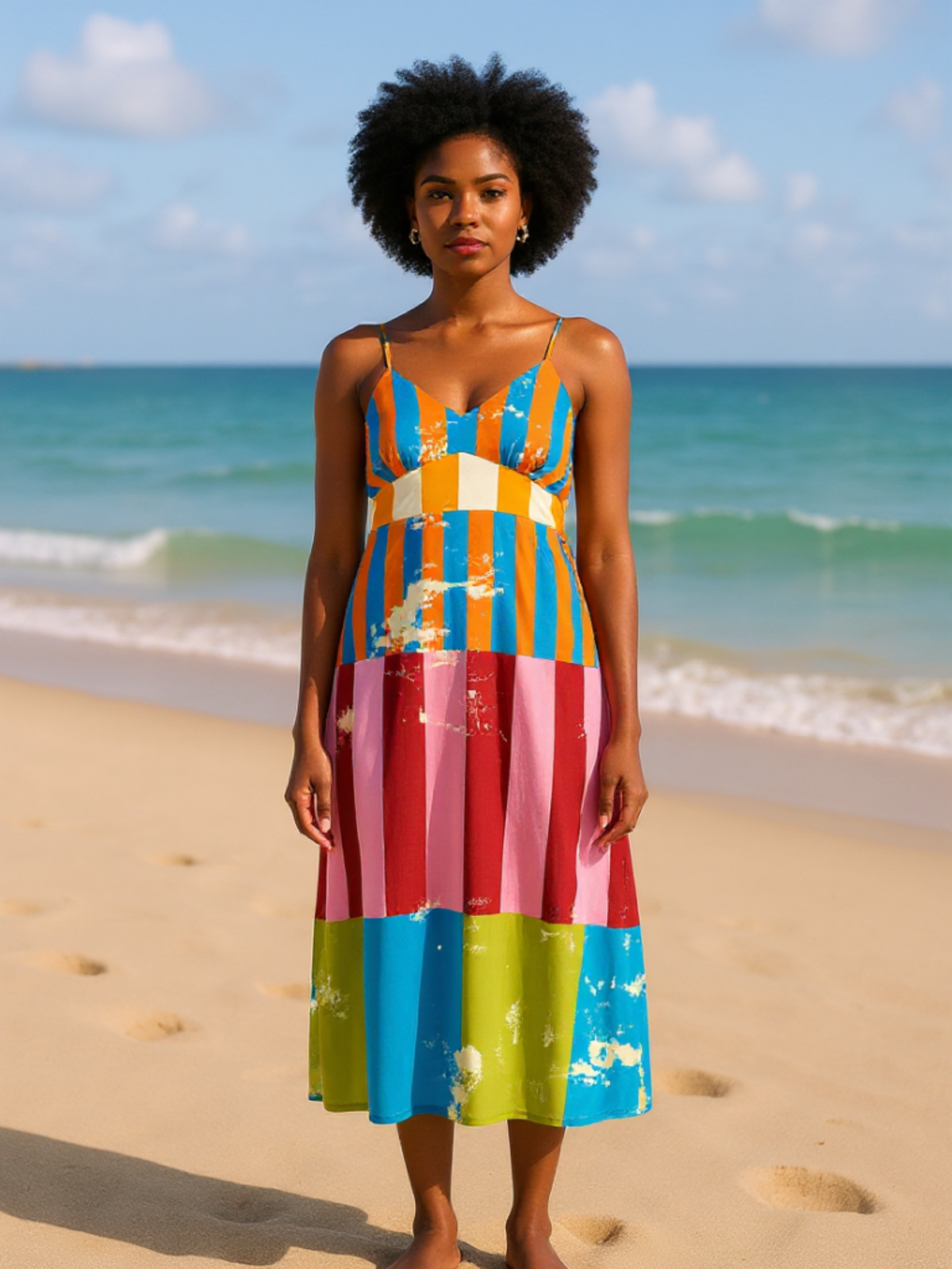 IKKIVI Long Beach Strappy Dress - Multi-Color - Image 1 of 5