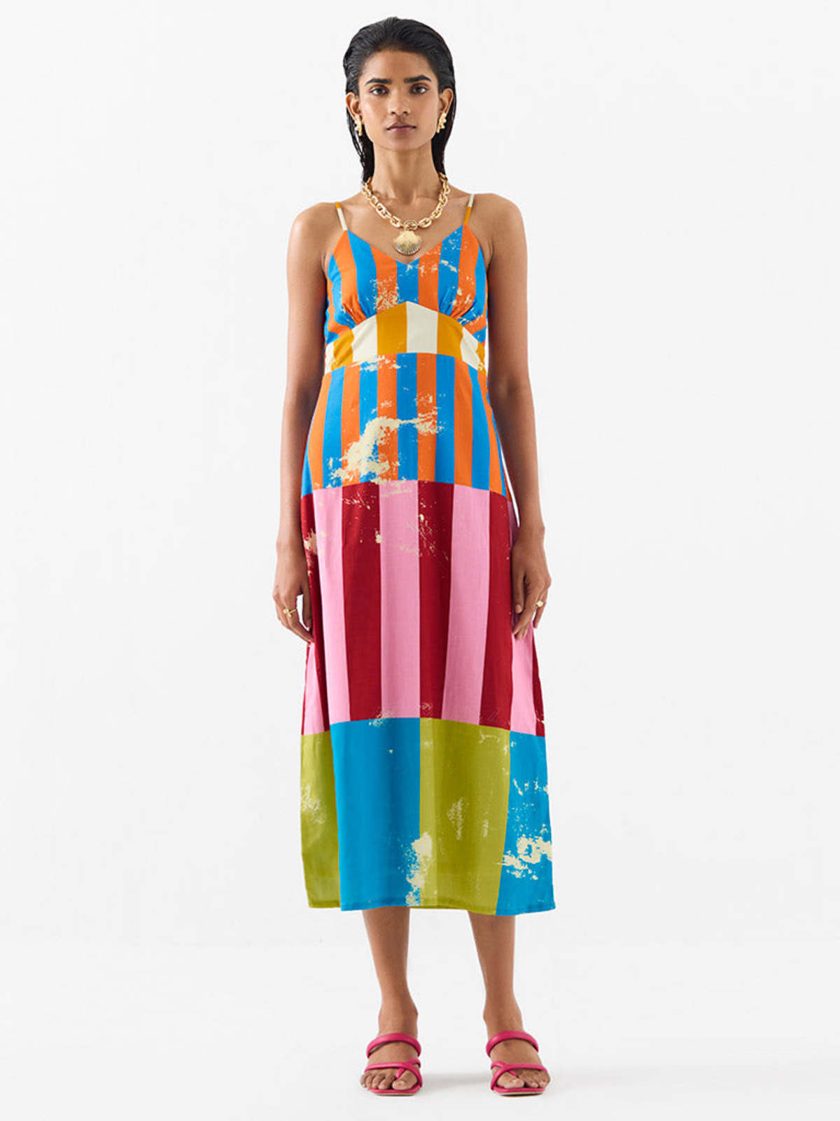 IKKIVI Long Beach Strappy Dress - Multi-Color - Image 3 of 5