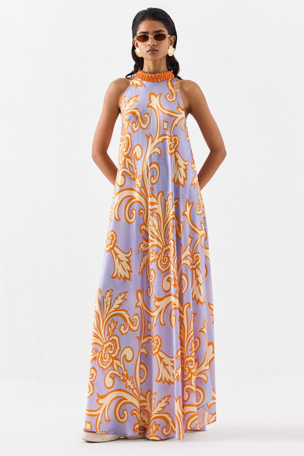 IKKIVI Mojito Halter Dress - Purple