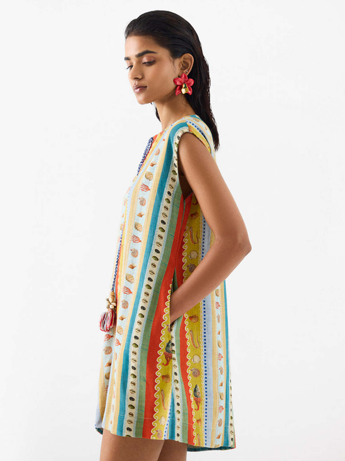 IKKIVI Sea Shell Mini Dress - Multi-Color - Image 2 of 5