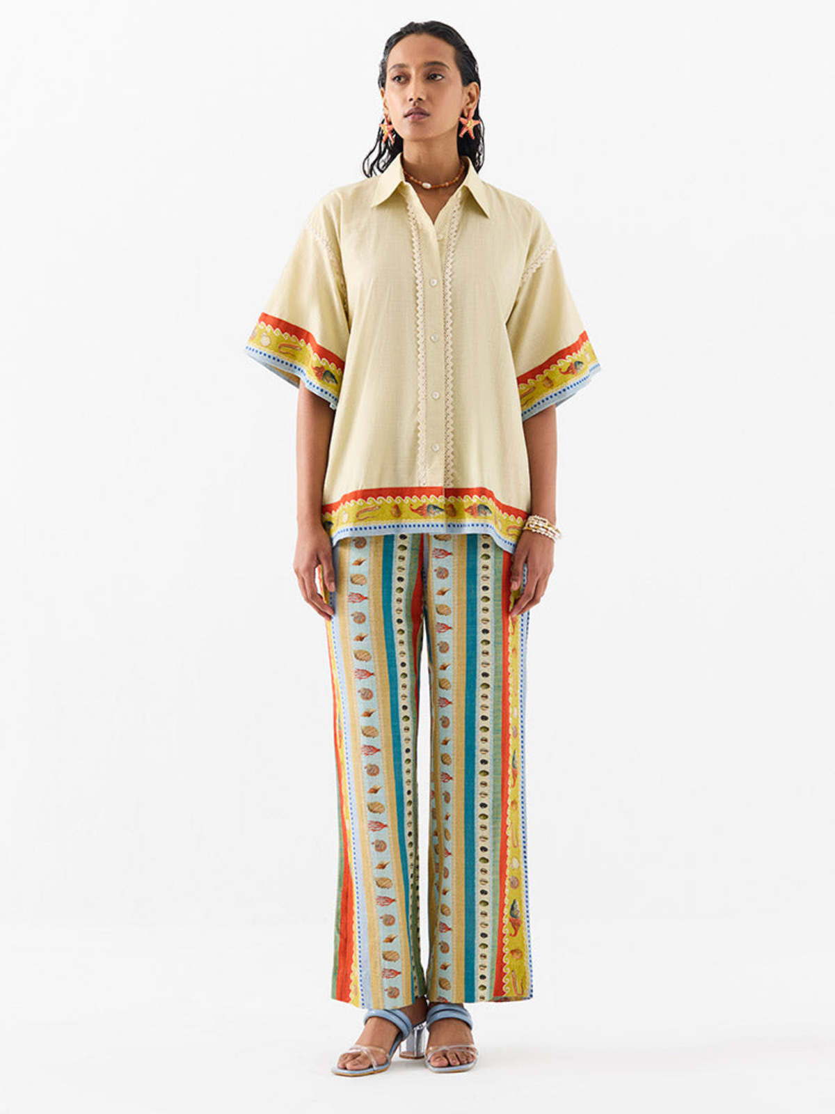IKKIVI Sea Shell Shirt & Trousers Set - Image 1 of 4