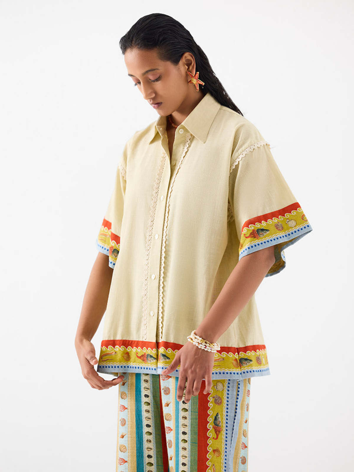 IKKIVI Sea Shell Shirt & Trousers Set - Image 2 of 4