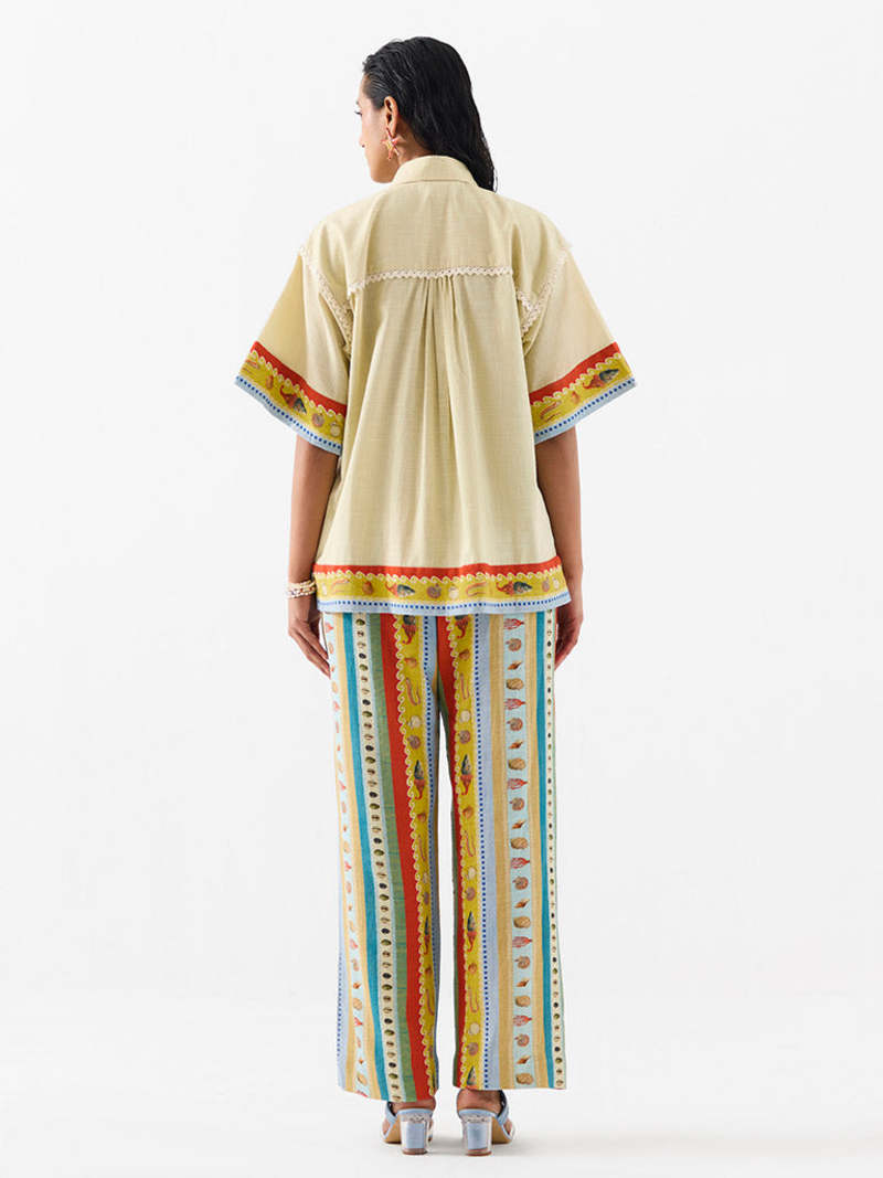 IKKIVI Sea Shell Shirt & Trousers Set