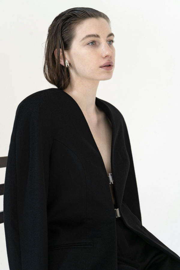 K M by L A N G E Chernozem Cashmere Jacket - Black