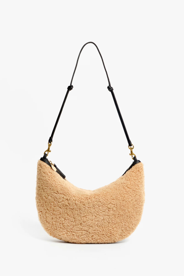 Clare V. Shearling Lune Handbag