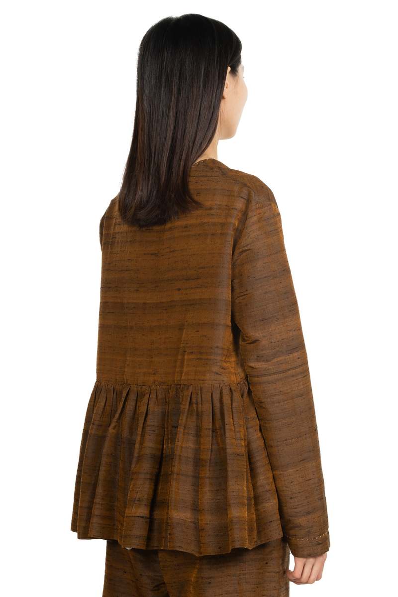 Mute Dance Silk Jacket - Brown