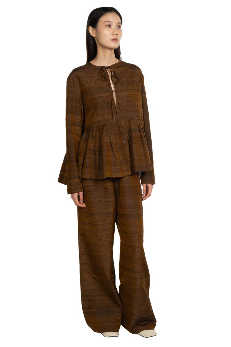 Mute Dance Silk Jacket - Brown