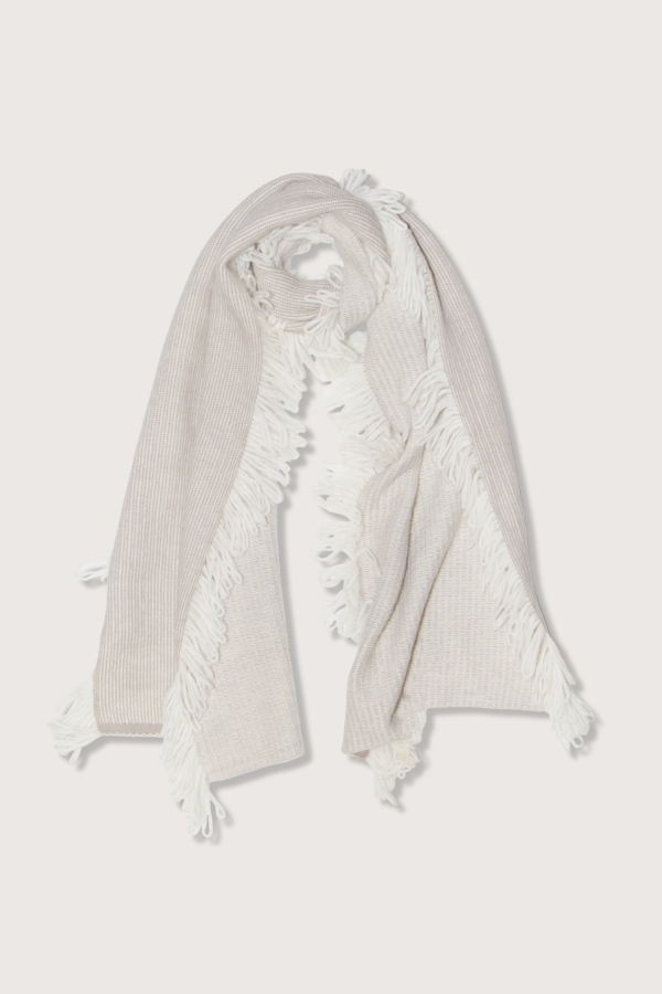 Lauren Manoogian Knitweave Wrap Scarf - Raw White