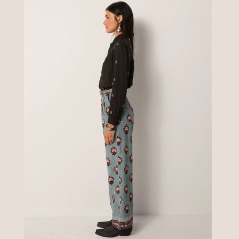 Maison Hotel Water Lillies Jimmy Pant - Cerulean Mist