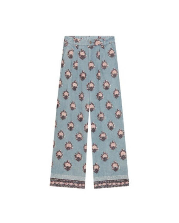 Maison Hotel Water Lillies Jimmy Pant - Cerulean Mist