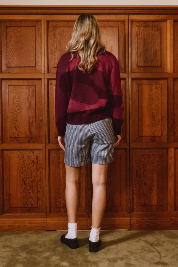 House of Sunny The Red Landscape Sweater - Ruby Red