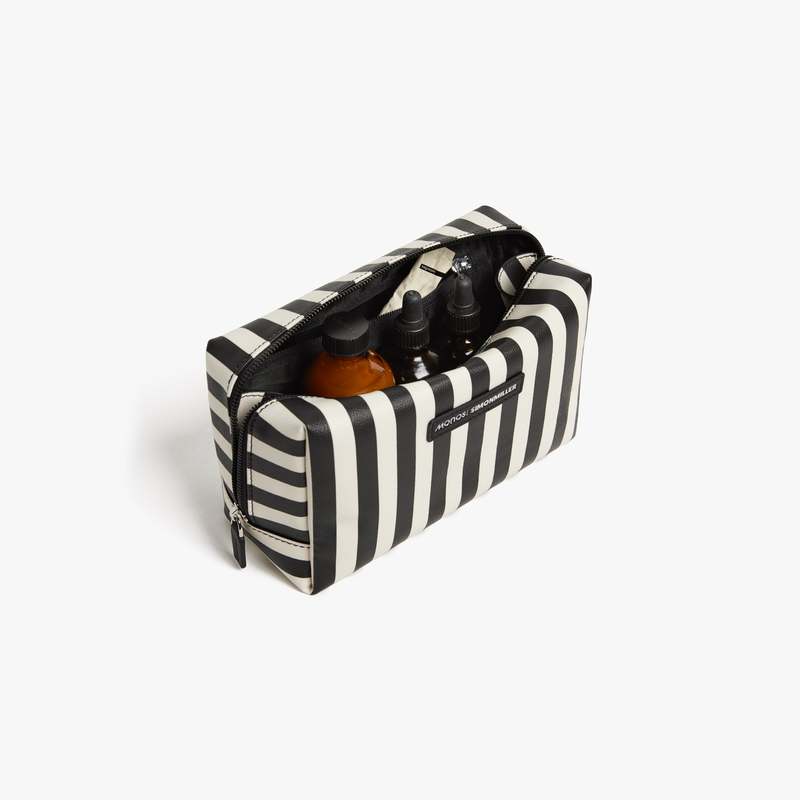 Simon Miller Large Metro Toiletry Case - Black Stripe