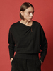 Maison De Ines Viscose Drape Knit Top - Classic Black - Thumbnail 4