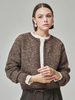 Maison De Ines Tweed Crop Cardigan - Tweed Brown - Thumbnail 3