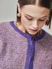Maison De Ines Tweed Crop Cardigan - Tweed Lavender - Thumbnail 2