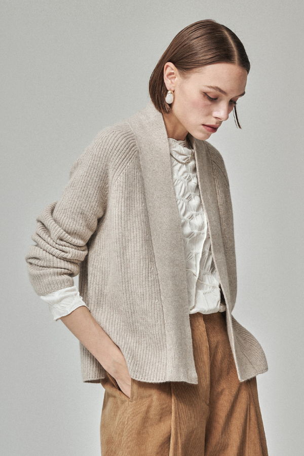 Maison De Ines Raccoon Blend Cardigan - Light Mix Beige