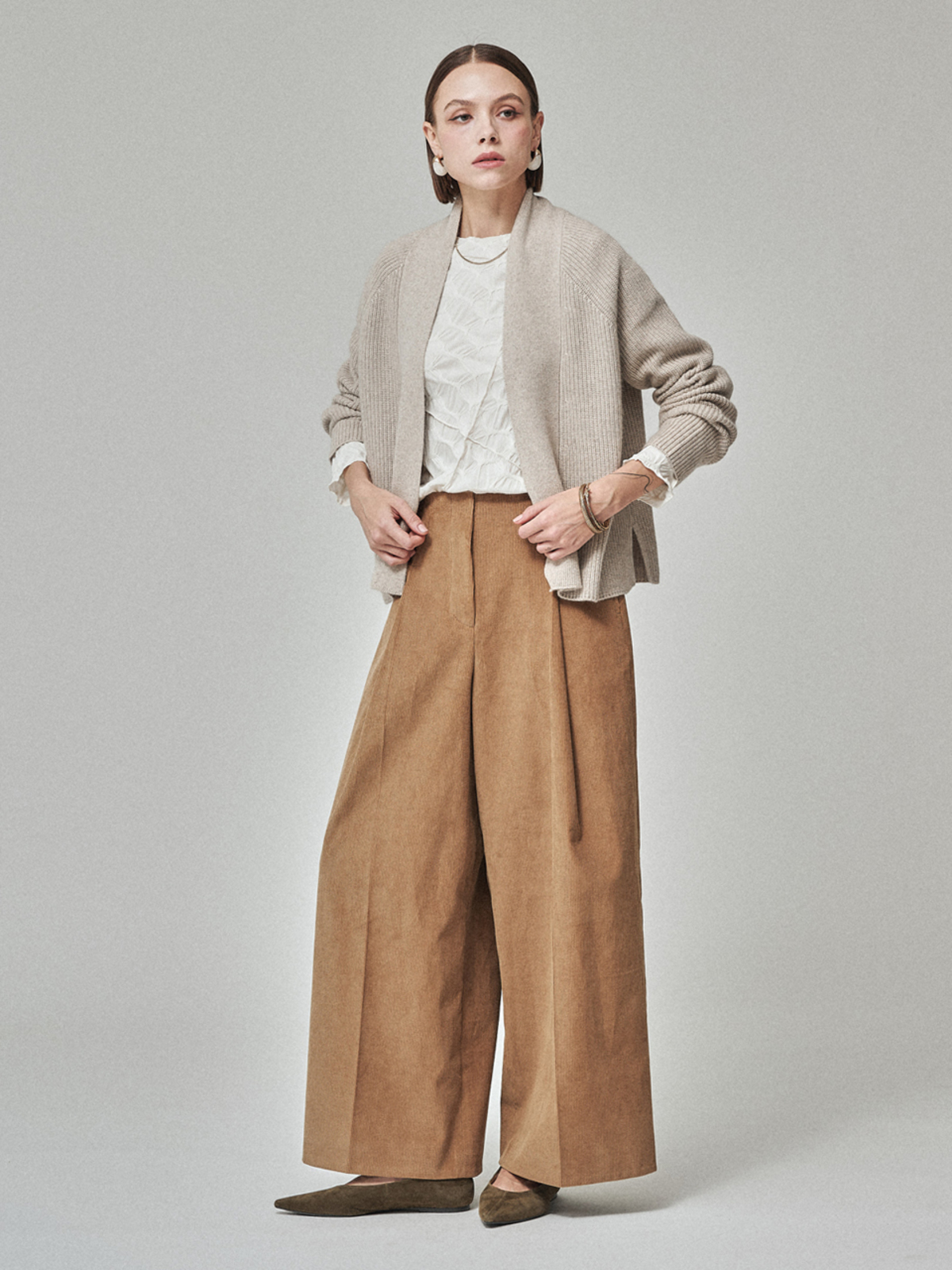 Maison De Ines Raccoon Blend Cardigan - Light Mix Beige - Image 4 of 6