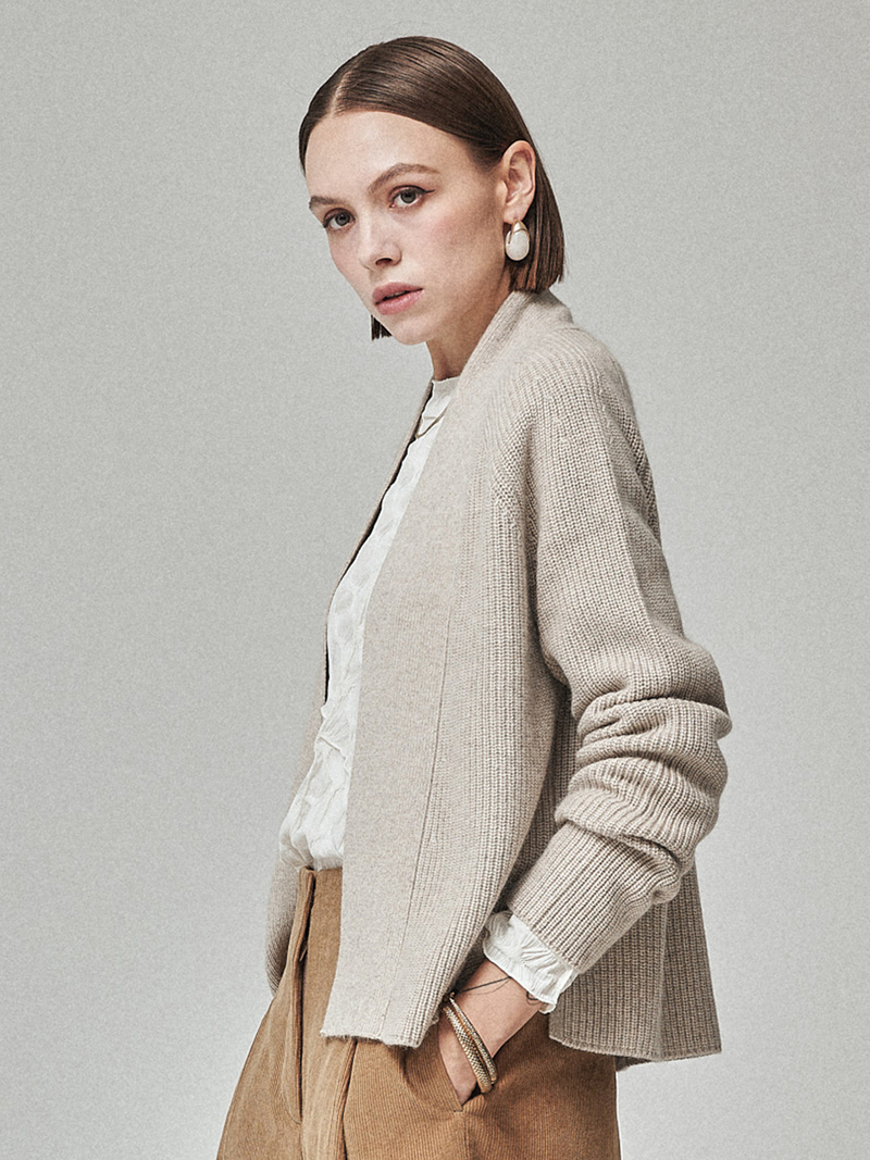Maison De Ines Raccoon Blend Cardigan - Light Mix Beige