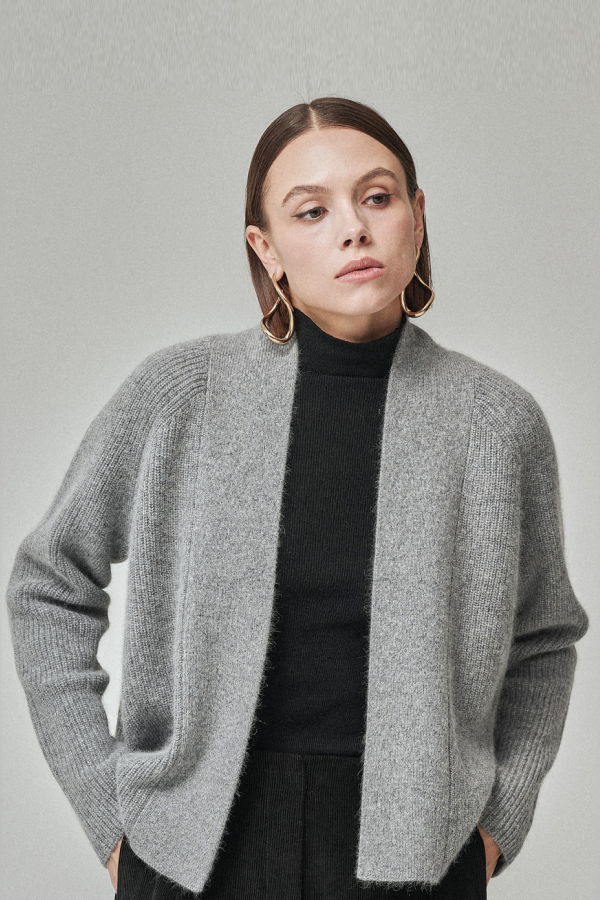 Maison De Ines Raccoon Blend Cardigan - Melange Gray