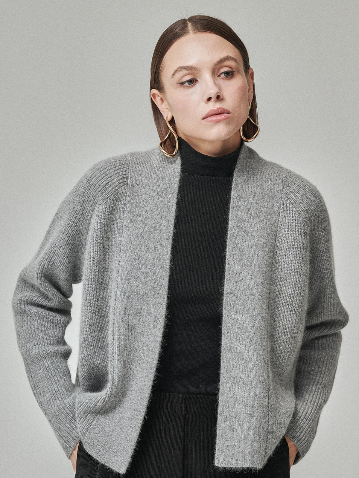 Maison De Ines Raccoon Blend Cardigan - Melange Gray - Image 1 of 6