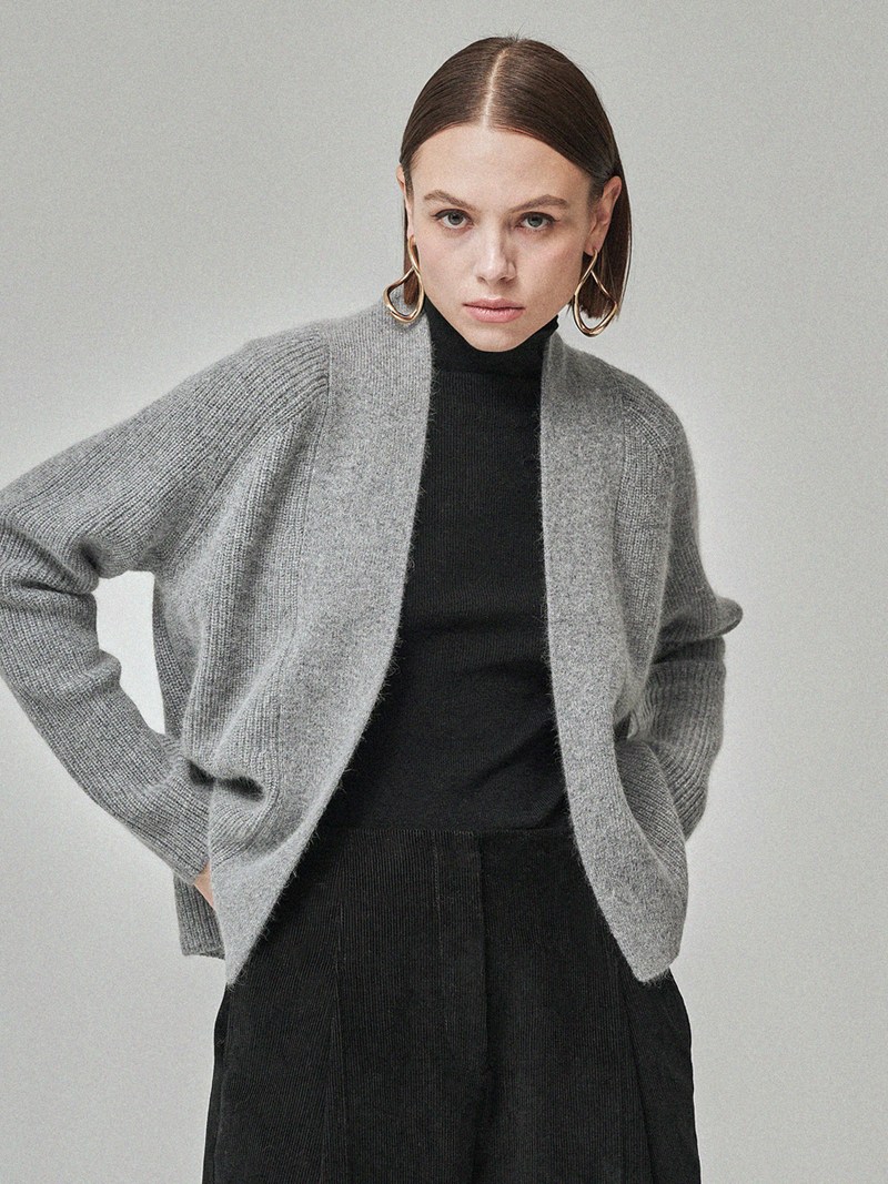 Maison De Ines Raccoon Blend Cardigan - Melange Gray