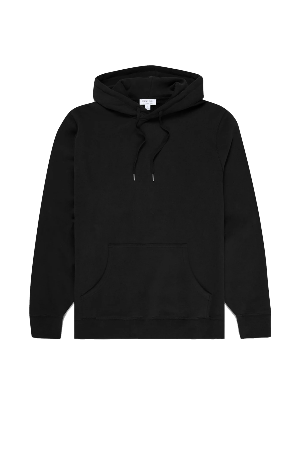 Sunspel Loopback Hoodie - Black