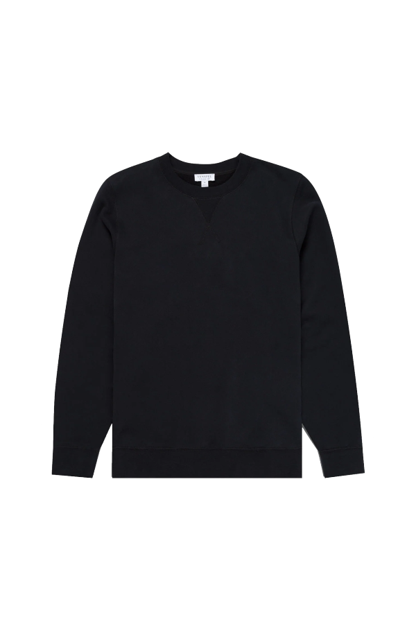 Sunspel Loopback Sweatshirt - Black