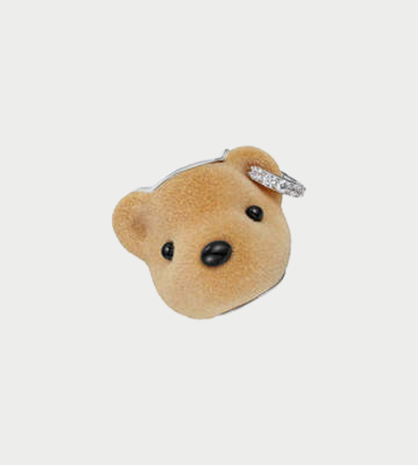 YVMIN Flocked Bear Head Cuff Earring (Left) YVMIN Flocked Bear Head Cuff Earring (Left)