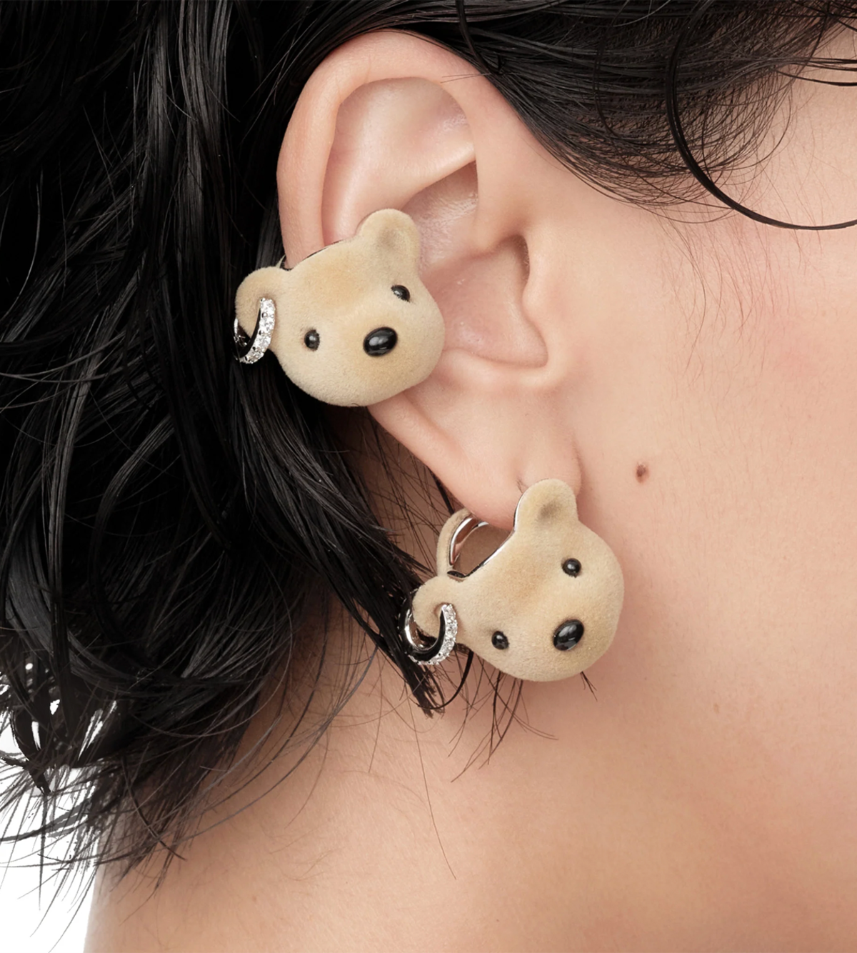 YVMIN Flocked Bear Head Cuff Earring (Left) - Image 2 of 5