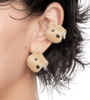 YVMIN Flocked Bear Head Cuff Earring (Left) - Thumbnail 3