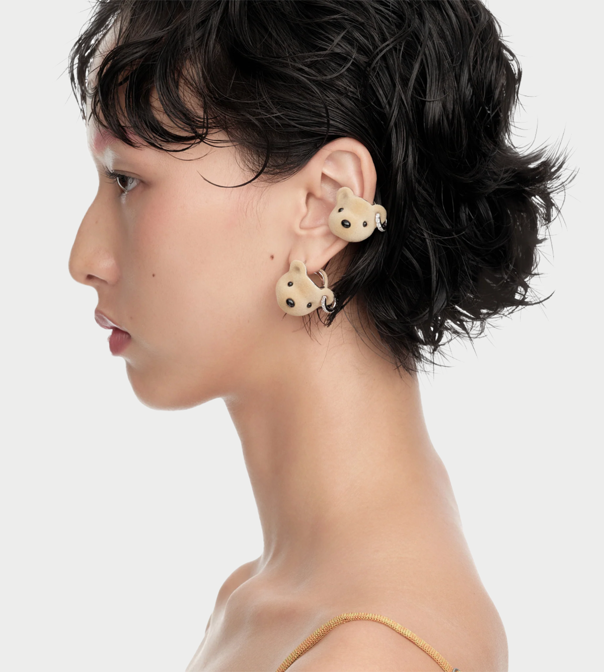 YVMIN Flocked Bear Head Cuff Earring (Left) - Image 5 of 5